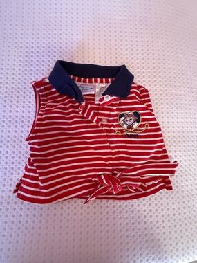 VTG Polo Crop Top w/ Raggady Ann